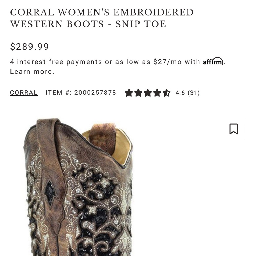 Corral Embroidered Western Cowboy Boots